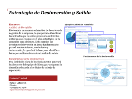 Estrategia de Desinversión y Salida