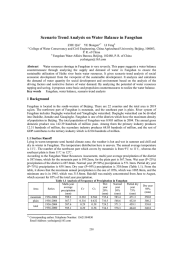 Scenario Trend Analysis on Water Balance in Fangshan