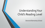 Understanding Your Child’s Reading Level Diamond Elementary School