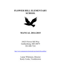 FLOWER HILL ELEMENTARY SCHOOL MANUAL 2014-2015