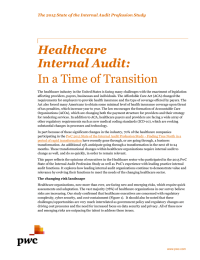 Healthcare Internal Audit: In a Time of Transition