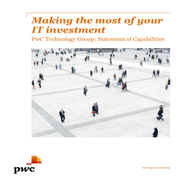 Making the most of your IT investment www.pwc.com/my