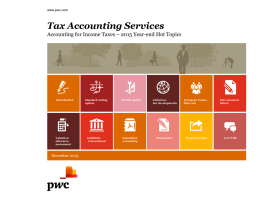 Tax Accounting Services www.pwc.com