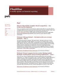   PwC  Director­Shareholder Insights: Board composition — Key  trends and developments 