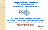 High School Options DCC for Students in the Downcounty Consortium (DCC)