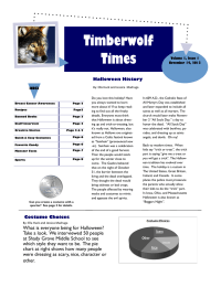 Timberwolf Times Halloween History Volume 1, Issue 1