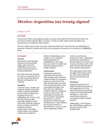 Mexico-Argentina tax treaty signed Tax Insights from International Tax Services