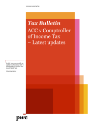 Tax Bulletin ACC v Comptroller of Income Tax – Latest updates