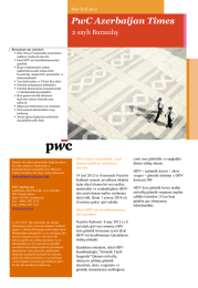 PwC Azerbaijan Times 2 saylı Buraxılış May-İyul 2012