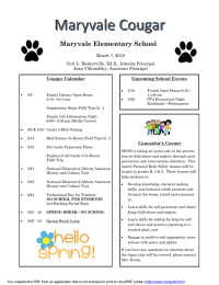 Maryvale Elementary School March 7, 2016 Carl L. Baskerville, Ed.D., Interim Principal