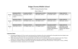 Briggs Chaney Middle School  PARCC Testing Schedule Dates   May 9‐May 27  