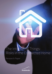 The Internet of Things: Risks in the Connected Home Research Paper