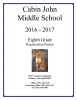 Cabin John Middle School 2016 - 2017 Eighth Grade