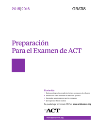 Preparación Para el Examen de ACT l