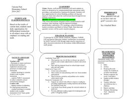 Takoma Park Elementary School 2014-2015
