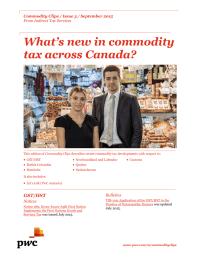 What’s new in commodity tax across Canada?