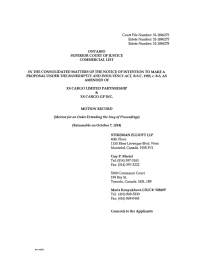 Court File Number: 32-1896275 Estate Number: 32-1896275 Estate Number: 32-1896278 ONTARIO