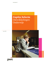 Capita Selecta Ontwikkelingen Onderw s www.pwc.nl