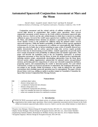 Automated Spacecraft Conjunction Assessment at Mars and the Moon