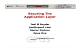 Securing The Application Layer Joel M Snyder