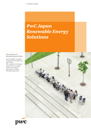 PwC Japan Renewable Energy Solutions www.pwc.com/jp