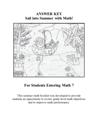 ANSWER KEY Sail into Summer  with Math!