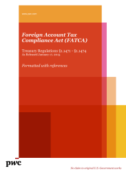 Foreign Account Tax Compliance Act (FATCA Compliance Act (FATCA) Treasury Regulations §1.1471