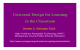 Universal Design for Learning in the Classroom Denise C. DeCoste, Ed.D.