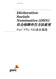 社会保険申告方法変更 Déclaration Sociale Nominative (DSN)