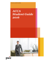 ACCA Student Guide 2016 www.pwc.com/lt/