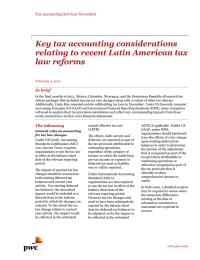 Key tax accounting considerations relating to recent Latin American tax law reforms