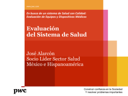 Evaluación del Sistema de Salud José Alarcón