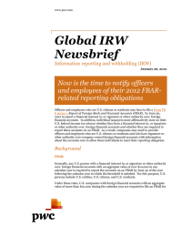 Global IRW Newsbrief Now is the time to notify officers