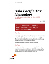 Asia Pacific Tax Newsalert Hong Kong Court of Appeal