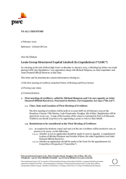 Louis Group Structured Capital (In Liquidation) (“LGSC”)