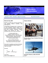 Welcome to Vibrationdata Memorial Day 2003 Feature Articles