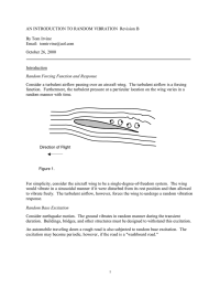 AN INTRODUCTION TO RANDOM VIBRATION  Revision B By Tom Irvine Email: