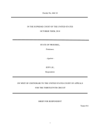 ! Docket No. 666/14  IN THE SUPREME COURT OF THE UNITED STATES