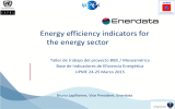 Energy efficiency indicators for the energy sector