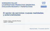 El sector de servicios: nuevas realidades y potencialidades SEMINARIO-TALLER LA ESTRUCTURA PRODUCTIVA ARGENTINA.