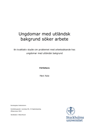 Ungdomar med utländsk bakgrund söker arbete