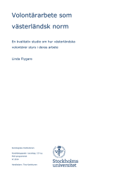 Volontärarbete som västerländsk norm En kvalitativ studie om hur västerländska