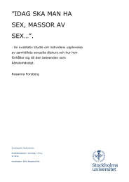 ”IDAG SKA MAN HA SEX, MASSOR AV SEX…”.