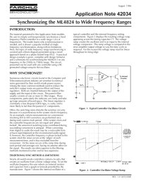 Application Note 42034 Synchronizing the ML4824 to Wide Frequency Ranges INTRODUCTION