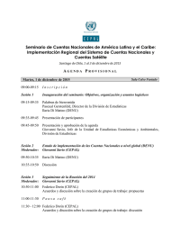 Seminario de Cuentas Nacionales de América Latina y el Caribe: