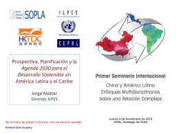 Prospectiva, Planificación y la América Latina y el Caribe