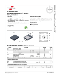 FDMS86163P  P-Channel PowerTrench MOSFET