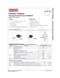 FDP2532 / FDB2532  N-Channel PowerTrench MOSFET