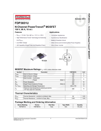 FDP3651U  N-Channel PowerTrench MOSFET