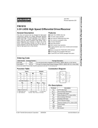 FIN1019 3.3V LVDS High Speed Differential Driver/Receiver FI N1019